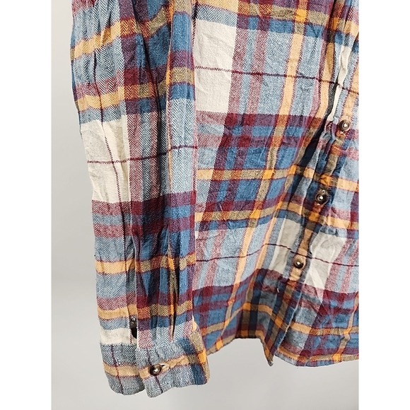 Natural Collections Womens Plaid Flannel Button Up Long Sleeve Shirt‎ XL - Picture 5 of 7